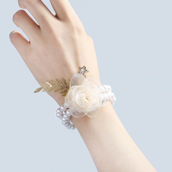 Bridesmaid Pearl Wrist Corsage