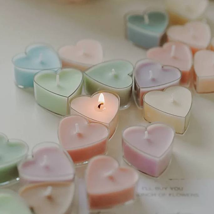 Essential Oil Scented Heart Candle